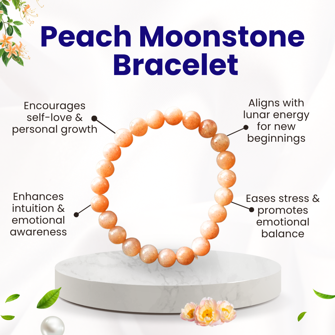 Peach Moonstone Bracelet