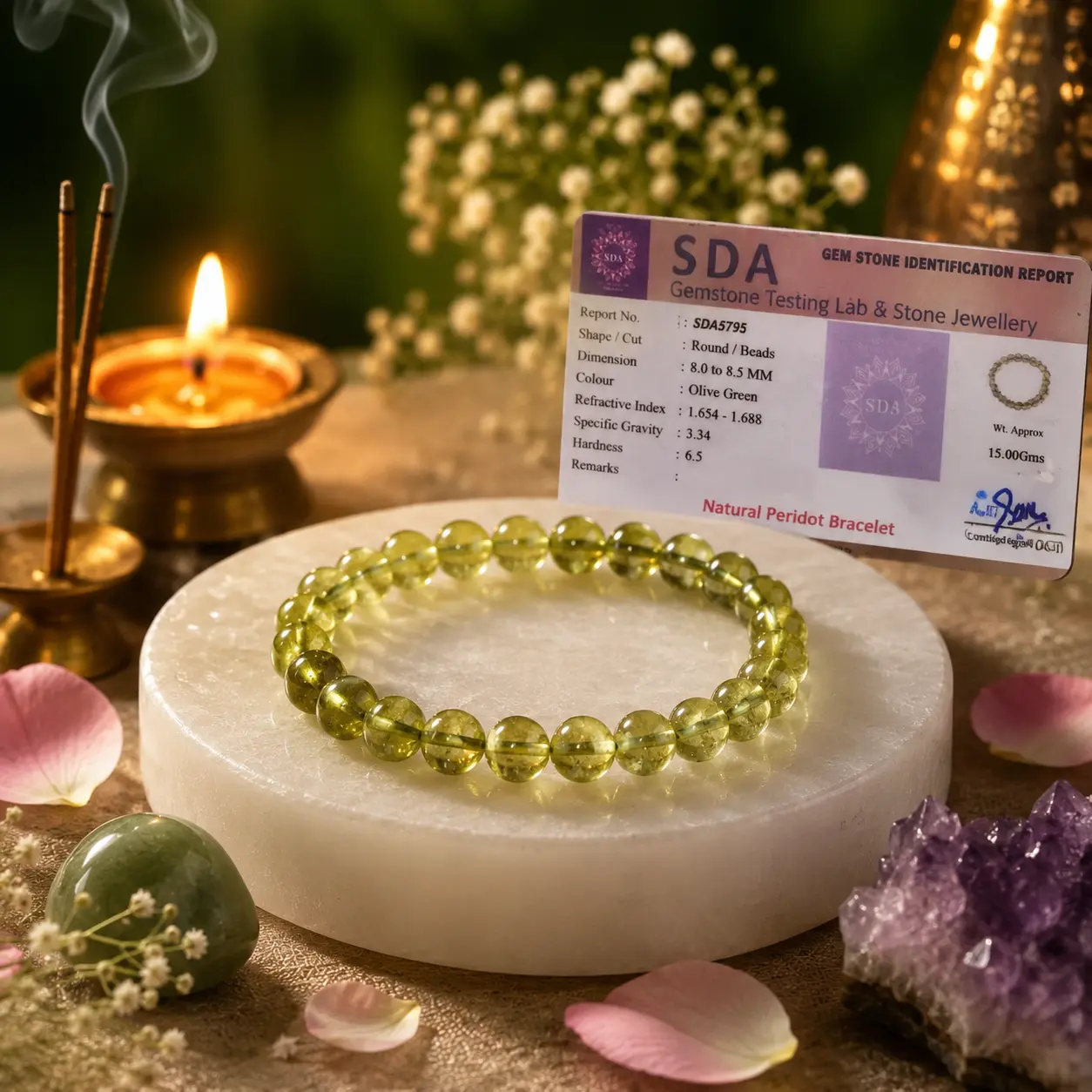 Peridot Bracelet ( 8MM )