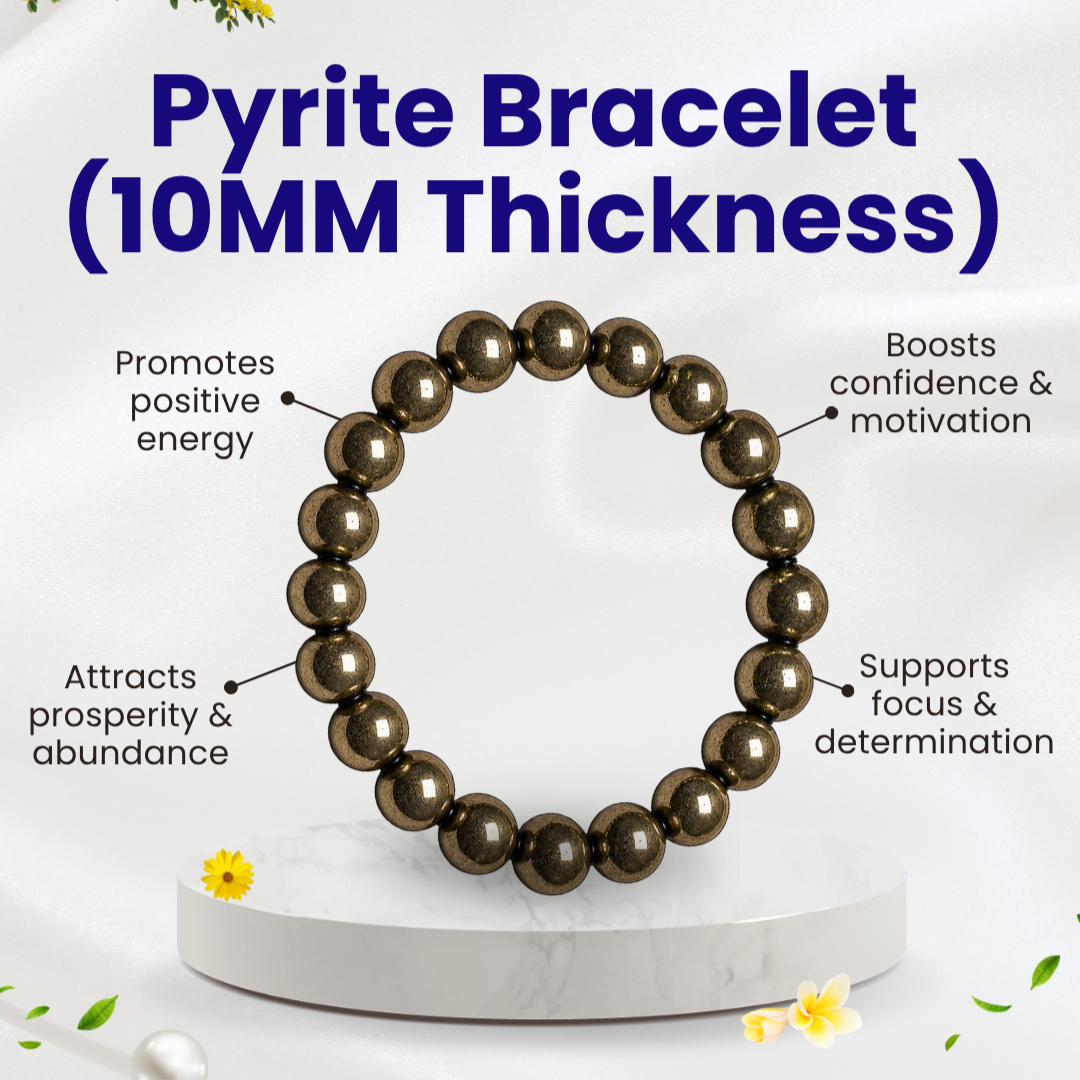 Pyrite Bracelet (10MM Thickness)